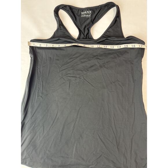 Spanx Transformation Tank Top Black Dual Side Zipper Moisture Wicking NWOT Large - Picture 7 of 10